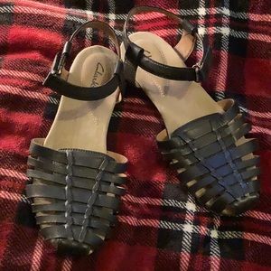 Clark's velcro ankle strap sandals